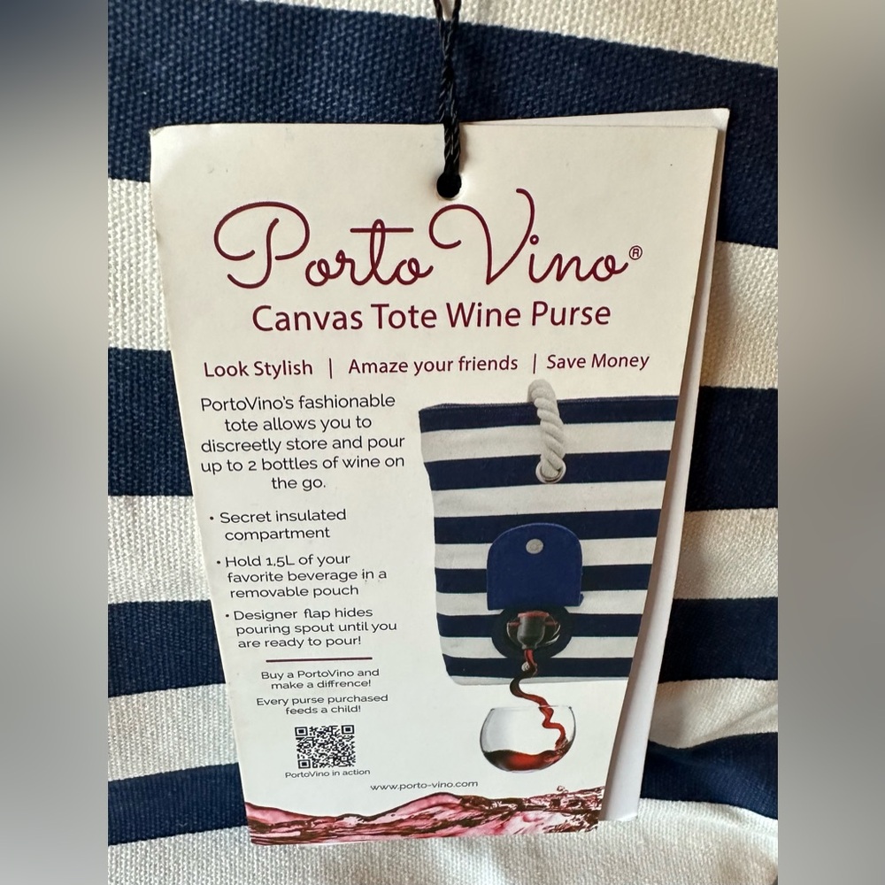PortoVino Beach Wine Tote with Pour Spout & Dustbag NWT - Picture 8 of 16